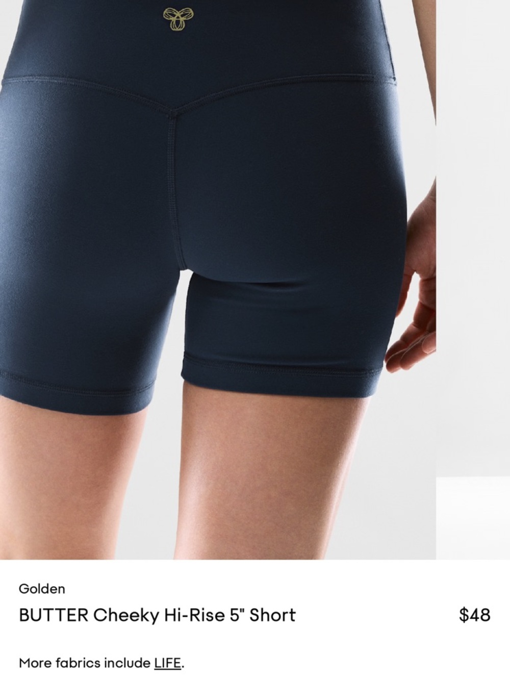 Aritzia BUTTER Mini Bra Top and BUTTER Cheeky Hi-Rise 5" Short Set - Picture 2 of 4